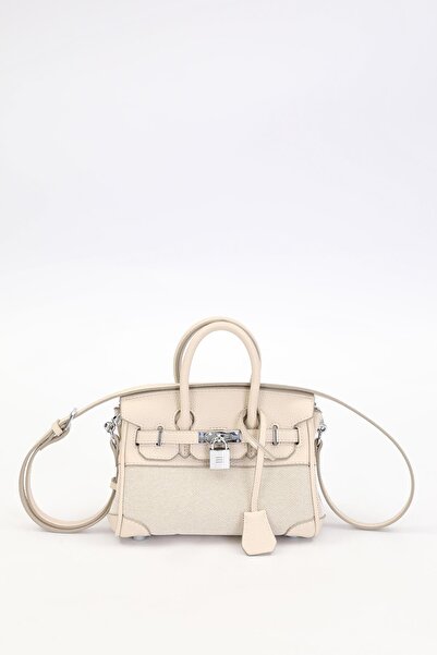 Levidor Mink Lock Detail Square Handbag