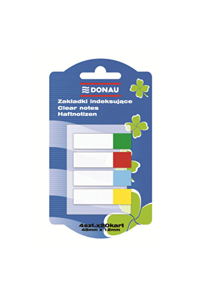 donau Stick indexare, DONAU, 12x45 mm, 4x20 buc, Multicolor