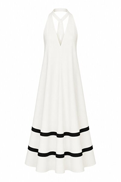 İNVİSUS Brand Msm - Black Striped Dress with Back Detail