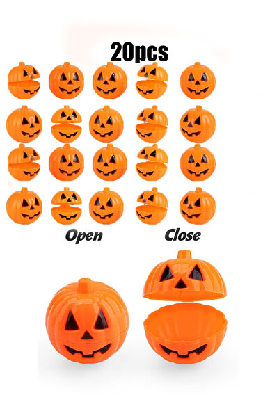 GGEROU 20Pcs Halloween Pumpkin Candy Boxes, 6CM Mini Pumpkin Candy Storage Bo...