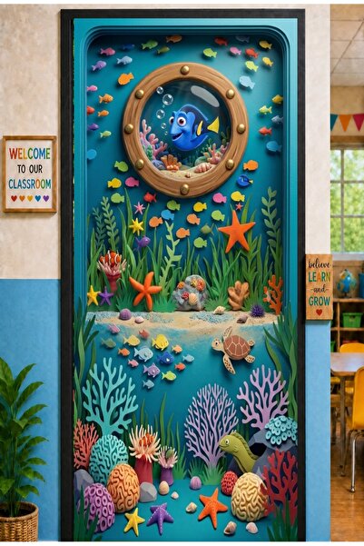 PROMISEBACKDROP2 زينة باب مرنة مقاس 190x75 سم، زينة باب من القماش، بتصميم الأ...