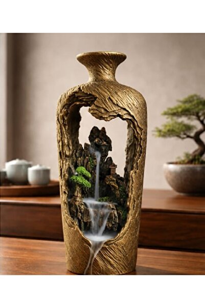 Yaratıcı sanatlar atölyesi Decorative Stone Cast Waterfall Backflow Incense B...
