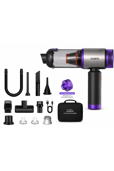 auhma AHV-27 22.000Pa Kablosuz Araç İçi El Süpürgesi 220W Güçlü Motor 9.000mA...