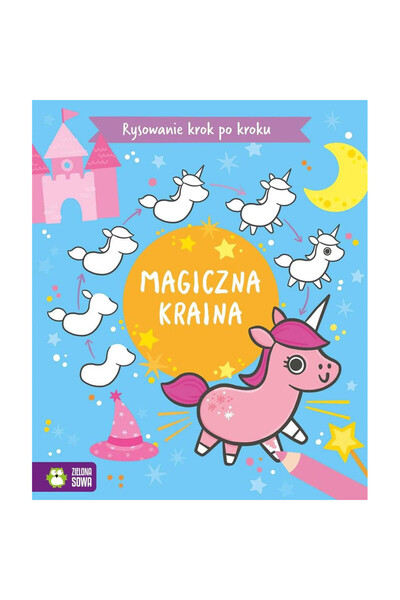 OEM Caiet desen pas cu pas Zielona Sowa Magiczna kraina multicolor 32 pagini