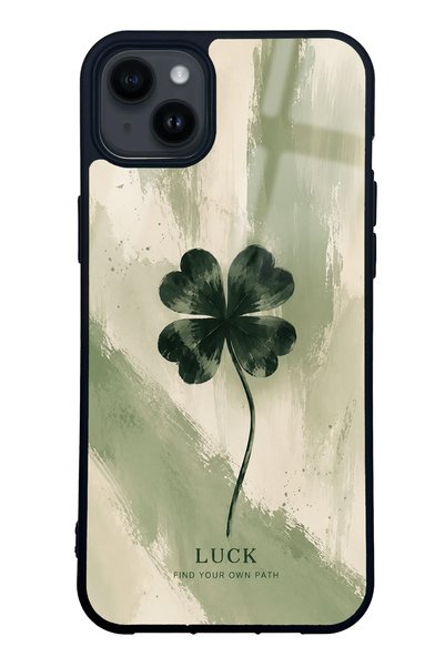 Spoyi حافظة هاتف لامعة بتصميم Lucky Sage Clover لهاتف iPhone 14 Plus