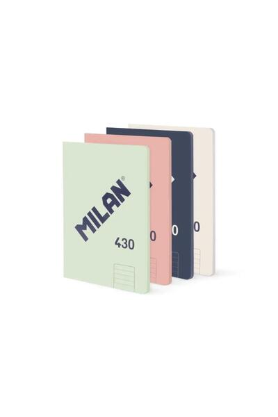 Milan Set 4 caiete 1918, lipite, A5, 48 file, liniat 7 mm, multicolor, 4 buc