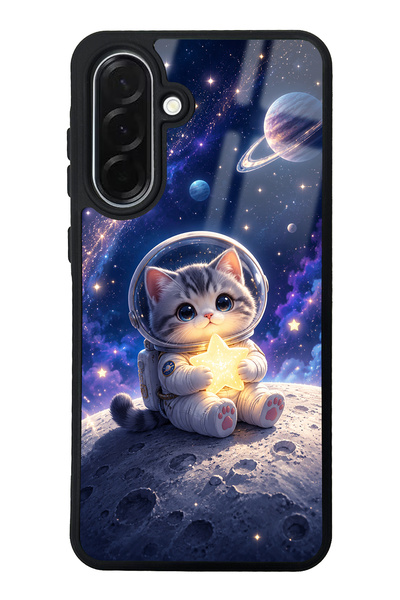 Spoyi Samsung A36 Starlight Space Kitty Design Glossy Phone Case