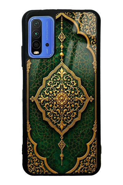 Spoyi حافظة هاتف لامعة بتصميم إمبراطوري زمردي لهاتف Xiaomi Redmi 9T