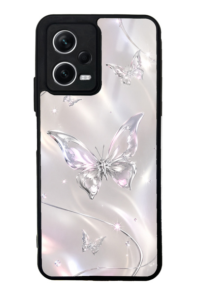 Spoyi Xiaomi Redmi Note 12 5g Crystal Whisper Butterfly Design Glossy Phone Case