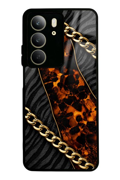 Spoyi Realme C75 Golden Eclipse Design Glossy Phone Case