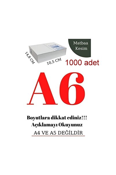 GenelTedarik 1000 Pieces of A6 Paper Copy Paper Shipping Label E-Commerce Bar...