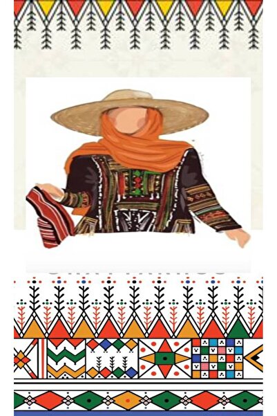 mural home الزي و القط العسيري - 100cm * 60cm