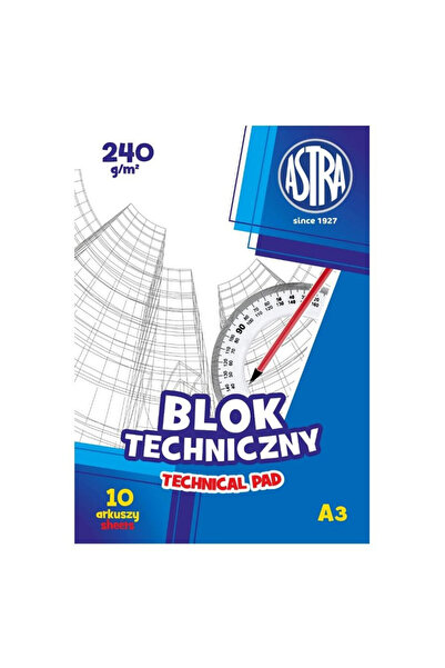 Astra Bloc tehnic A3 240g/m2 10 coli set 10 buc multicolor