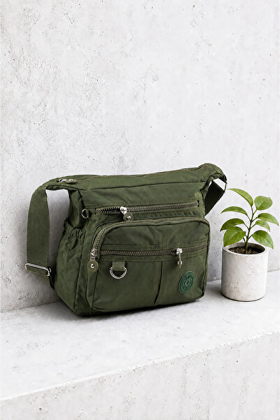 İMAKS Crinkle Waterproof Fabric Multi-Compartment Crossbody and Shoulder Mess...
