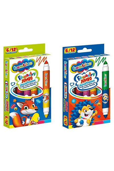 OEM BAMBINO Carioci duble Jumbo 6 bucăți 12 culori - ST-MAJEWSKI