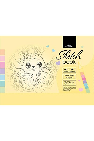 Fresh Caiet de schite, Fresh, 48 pagini, 197x124mm, multicolor, 100g
