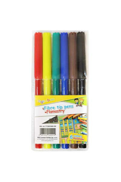 Gimboo Carioca varf subtire, 6 culori/set,