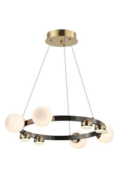 Avonni AV-7017-8116-60 Gold Kaplama Modern Avize LED Metal Cam H: 90 cm, Ø: 6...