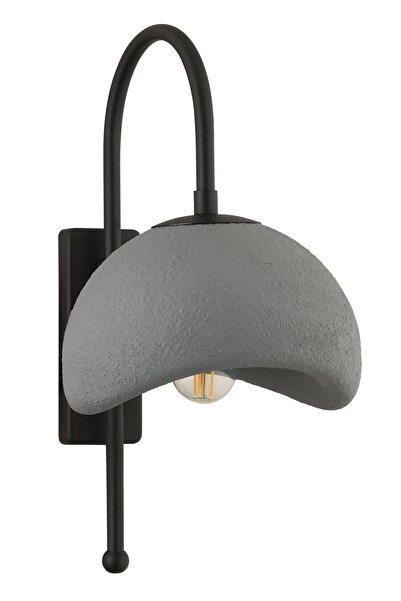 Avonni Ap-7016-1020-O-Gr Gray Painted Wall Sconce E27 Metal Polyester H: 39 C...