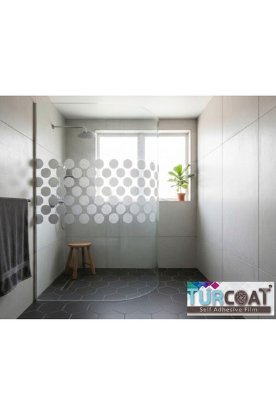 Turcoat Duşakabin Buzlu Cam Folyosu Yuvarlak 49 cm x 1 metre