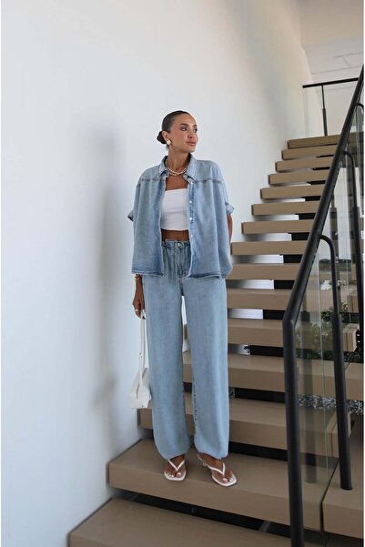 Havoş Light Blue Elio Shirt Pants Denim Set