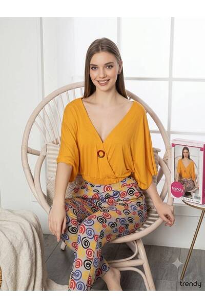 DRK FASHİON Pamuklu Kısa Kollu Pijama Takımı
