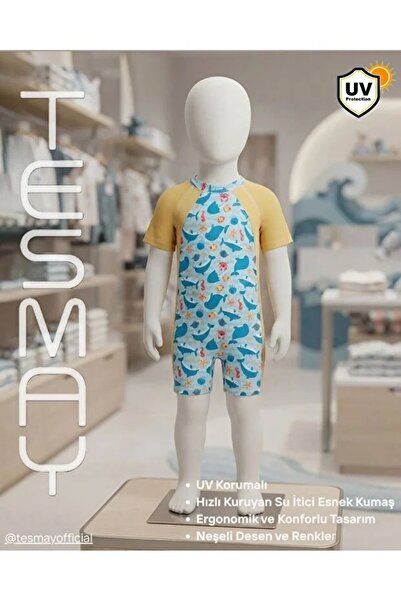 YUYİ Tesmay Children's Uv Protection Jumpsuit Swimsuit