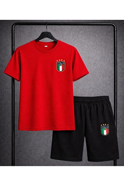 CLOTHES33 T-Shirt Shorts 2-Piece Combination Thin Summer Sweat-Absorbing Ital...