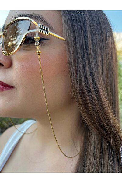 LUMAKS Stylish Design Gold Color Plain Eyeglass Chain |   Women's Glasses Str...