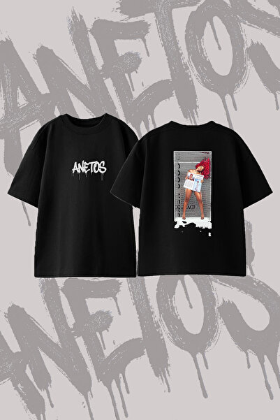 Anetos Megan Thee Stallion_24 Μπλουζάκι με στάμπα στην πλάτη, βαμβακερό, μαύρ...