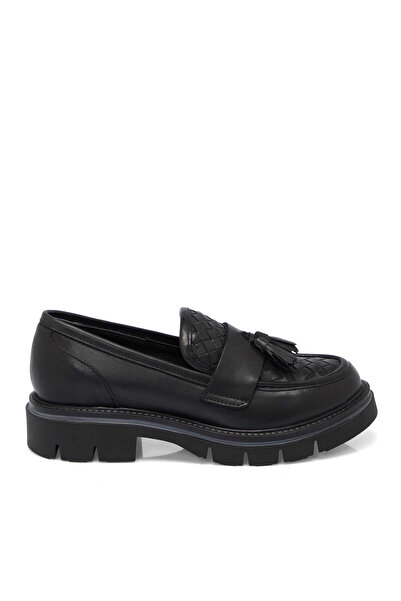 Tergan Siyah Hakiki Deri Kadın Loafer - K25S1AY68336-A23