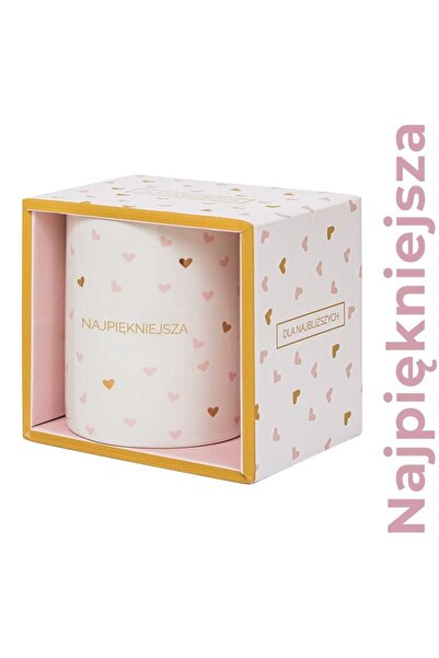 Be-Happy Gifts Cana cadou Najpiekniejsza, portelan, cu cutie, Multicolor, 350 ml