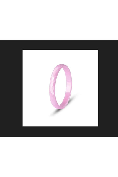 zerzembe 3mm Pink Blue White Ceramic Ring for Women, Hypoallergenic Wedding B...