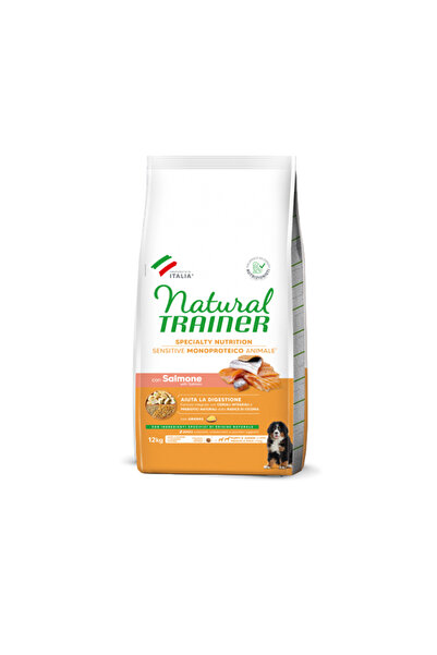 Natural Trainer Hrana uscata pentru caini sensitive medium/maxi junior fara g...