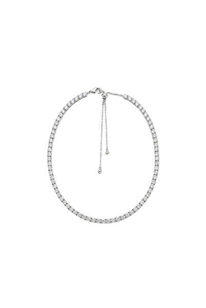 Charmist Steel Zircon Waterway Elevator Choker Necklace