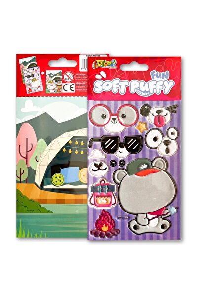 Penmate Abtibilduri puffy Fun with Bear, cu efect 3D, set pentru felicitari, ...
