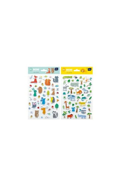 Interdruk Set 50 stickere Puffy, INTERDRUK, multicolor, 24.9x15.9cm