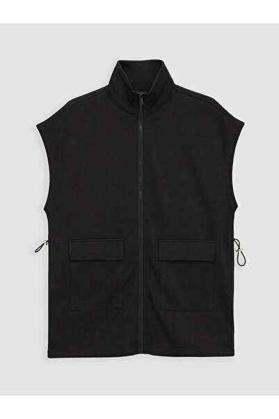 LC Waikiki Vizyon New Season Stand Collar Gathered Women's Vest