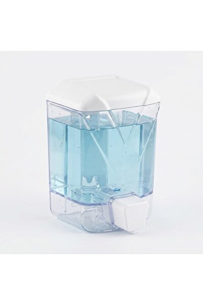 Generic Wall Mounted Liquid Soap Dispenser, White/Clear, 500ml