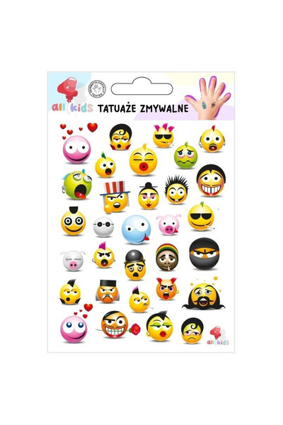 All4Kids Tatuaje temporare copii emoticoane multicolor