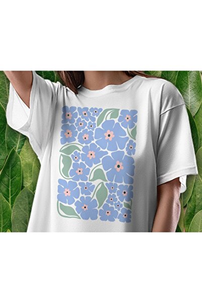 Grafftee Clothing Flowers Printed Unisex Oversize T-Shirt