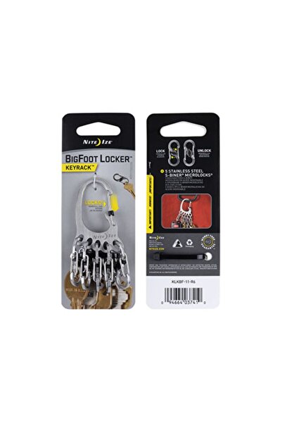 Nite Ize S-Biner BigFoot Locker Silver KLKBF-11-R6