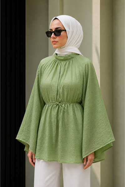 bellura Hakim Yaka Astarlı İspanyol Kol Oversize Liyosel Tunik