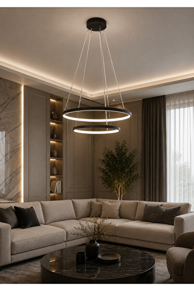 Grecia Modern Modern Ring Chandelier 3 Colors Lights for Reception Hall Livin...