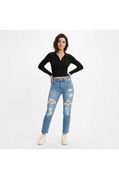 Levi's 501 ® ®   Crop Women's Jean Pants with Ripped Details-0241