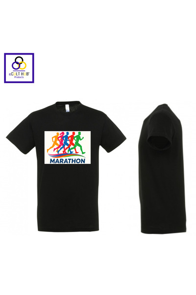 eCult Hub eC T-shirt Marathon 6 - Μαύρο