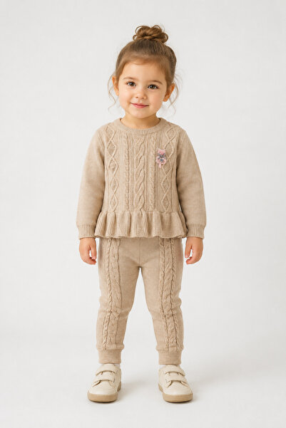 Babyhola Set tricotat pentru fetițe de 1-5 ani 23216