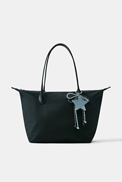 Pull & Bear Süslemeli naylon tote çanta