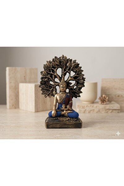 imosas Yaşam Ağacı Altında Meditasyon Yapan Buddha Biblosu – Bronz Görünümlü ...