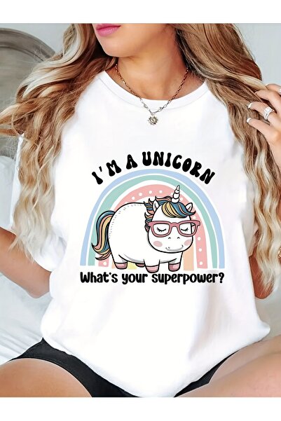212Wear Women'S "I'm a Unicorn" Graphic T-Shirt - Casual Crew Neck, Short Sle...